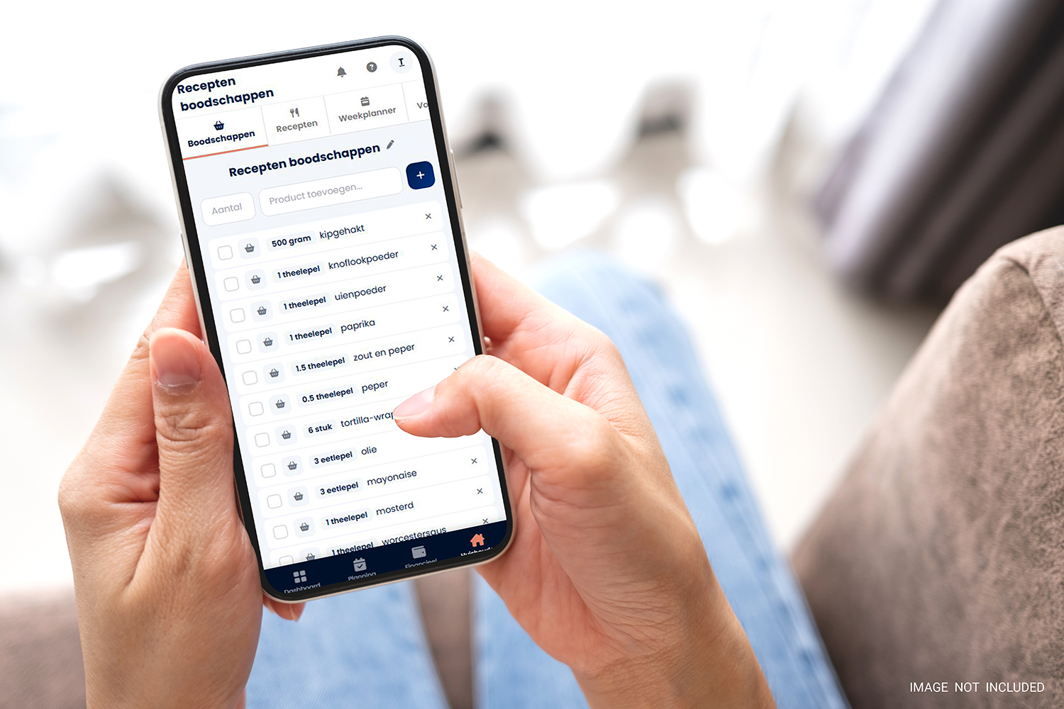 Chup boodschappenlijst voor het hele gezin