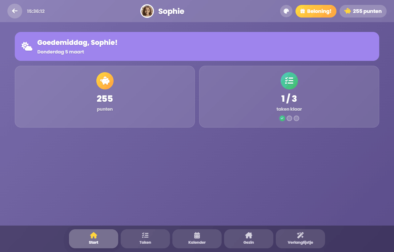 Kinderkiosk in Chup op een tablet